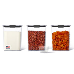 Rubbermaid Brilliance face avant montrant ensemble et avantages de rangement