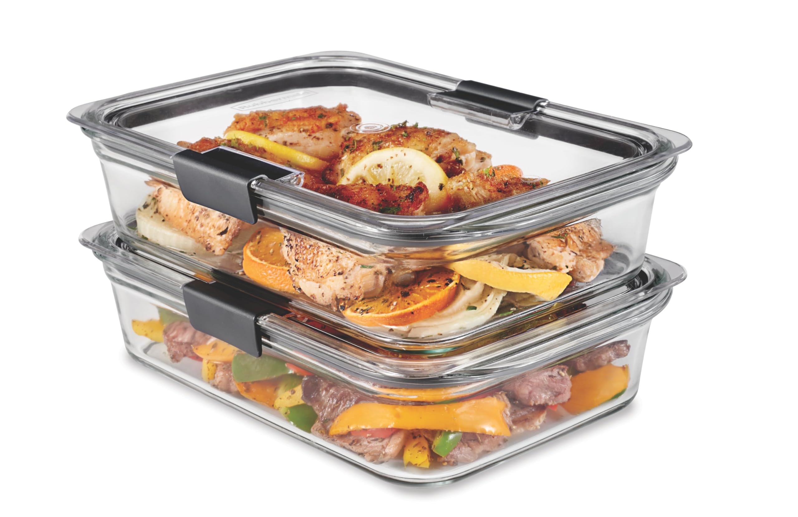 Rubbermaid Brilliance face avant montrant étanchéité et transparence