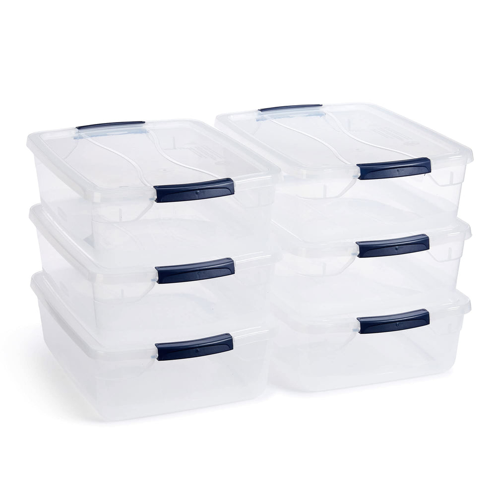 Rubbermaid Cleverstore face avant montrant la boîte transparente et gain d'espace