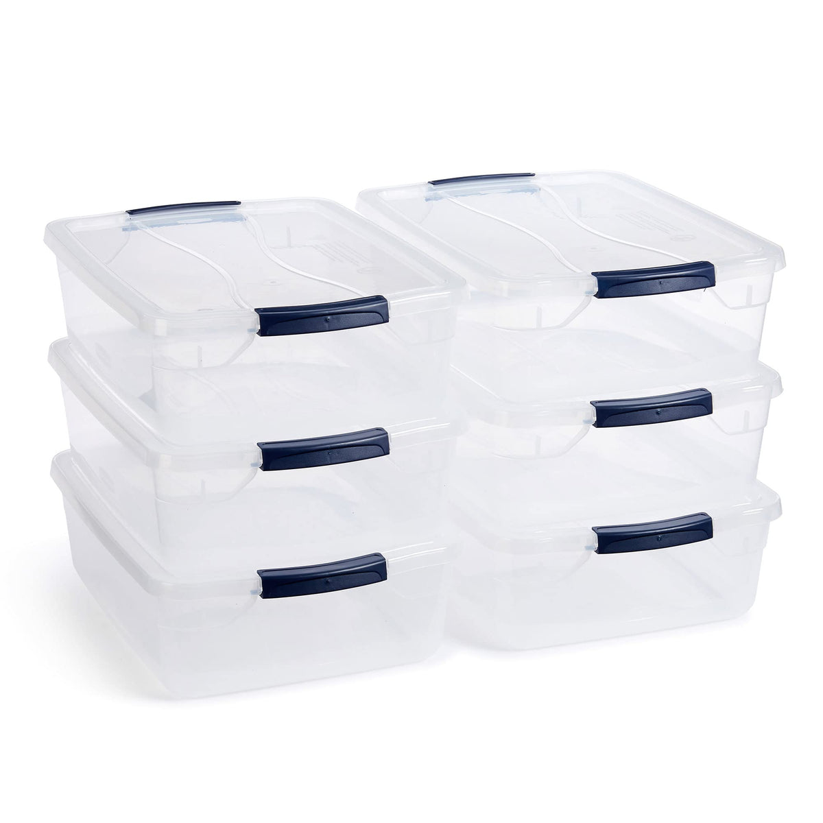 Rubbermaid Cleverstore face avant montrant la boîte transparente et gain d'espace