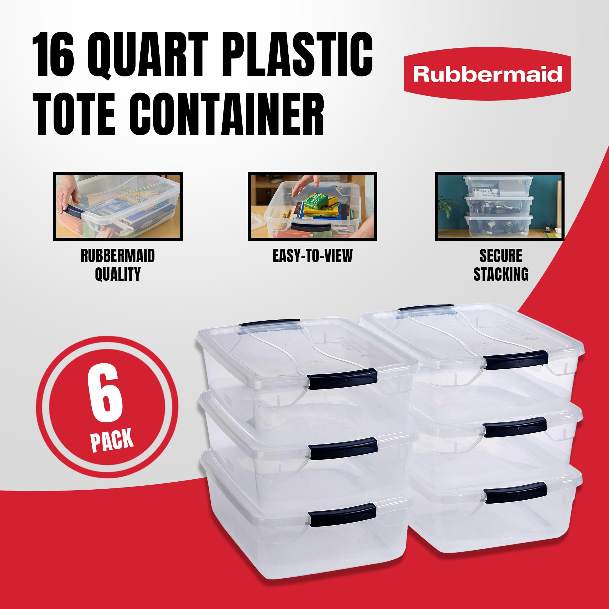 Rubbermaid Cleverstore poignée et loquet robustes pour fermeture sécurisée
