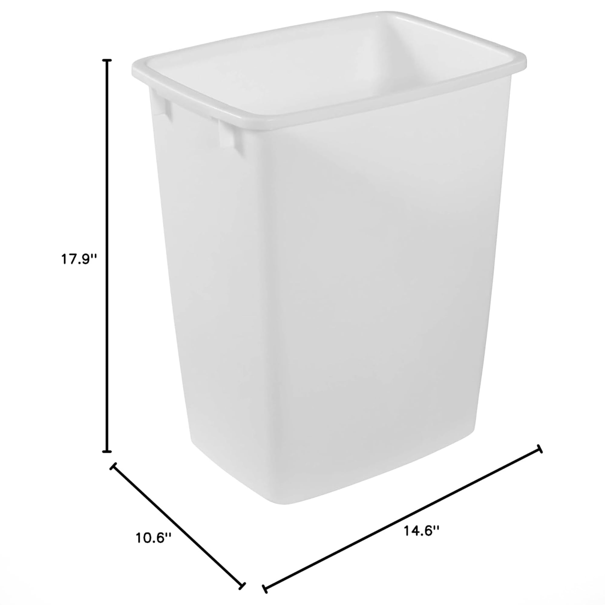 Rubbermaid intérieur lisse facilitant le nettoyage rapide et hygiénique
