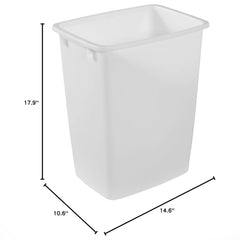 Rubbermaid intérieur lisse facilitant le nettoyage rapide et hygiénique