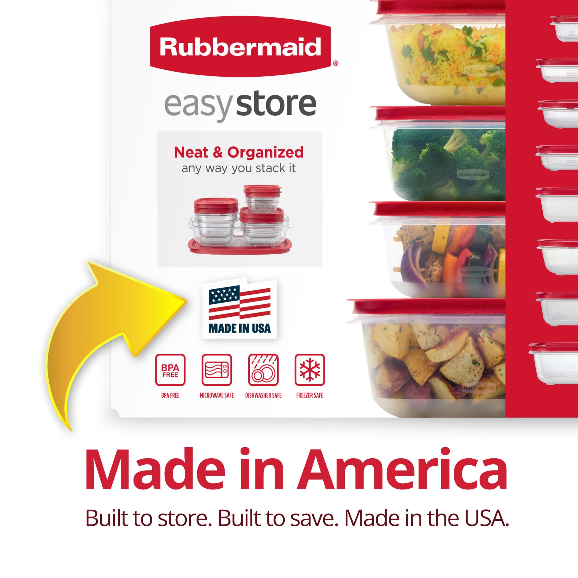 Rubbermaid comparaison de tailles pour portionnement et organisation