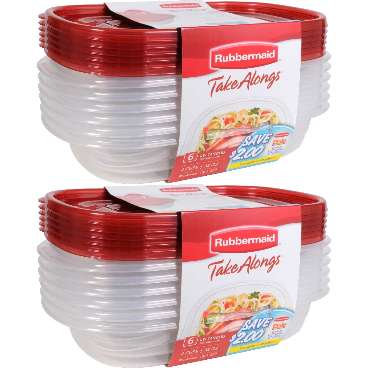 Rubbermaid vue avant pack de 12 pour rangement pratique