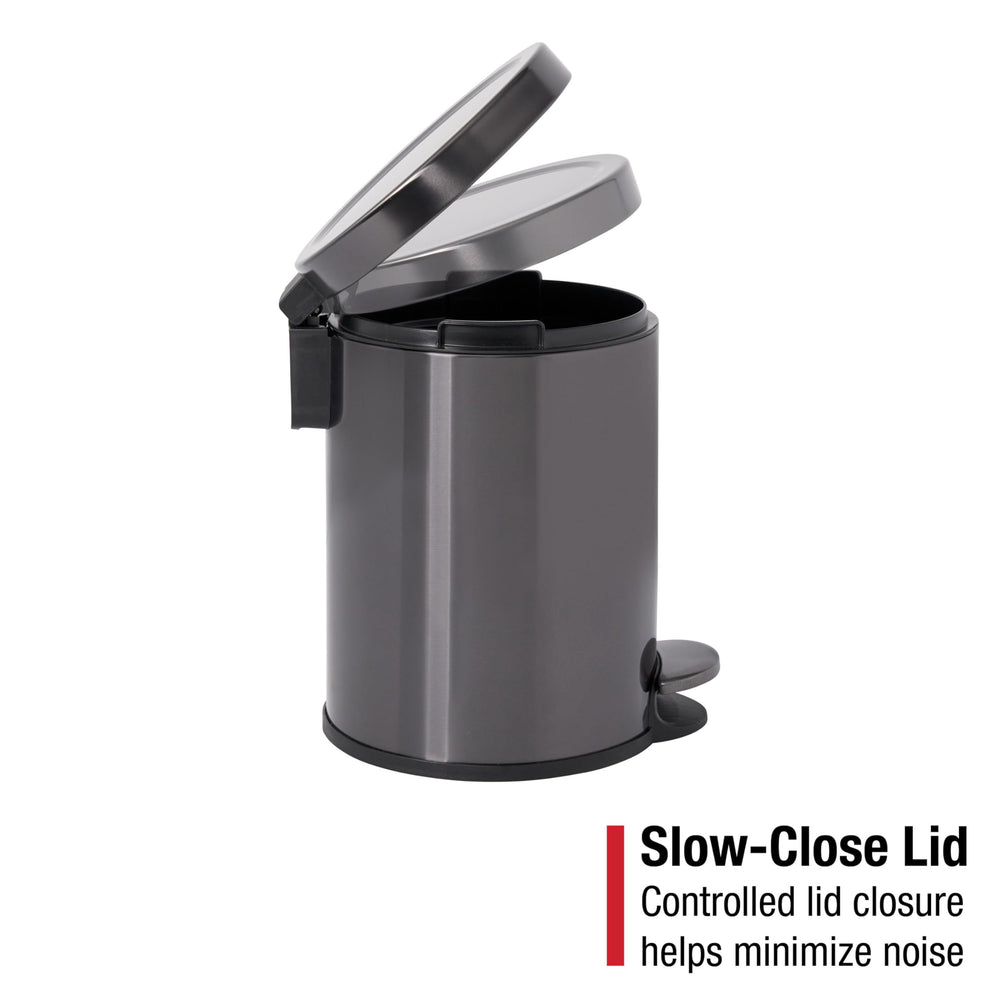 Rubbermaid finition charcoal masquant empreintes, aspect propre