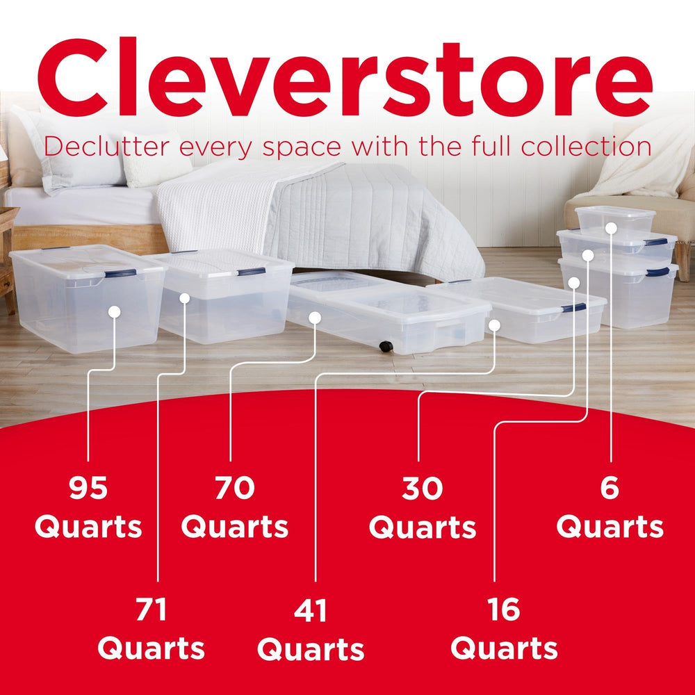 Rubbermaid intérieur rempli d'objets facilitant l'identification sans ouvrir