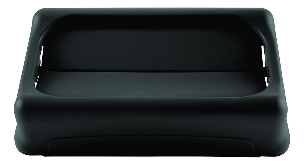 Rubbermaid gros plan du battant illustrant le mouvement automatique et praticité
