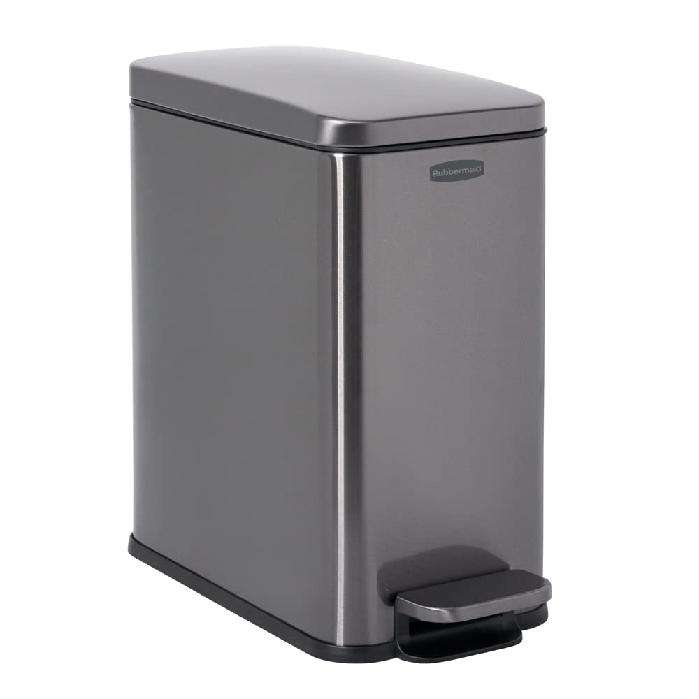 Rubbermaid vue de face charbon montrant silhouette compacte et gain de place