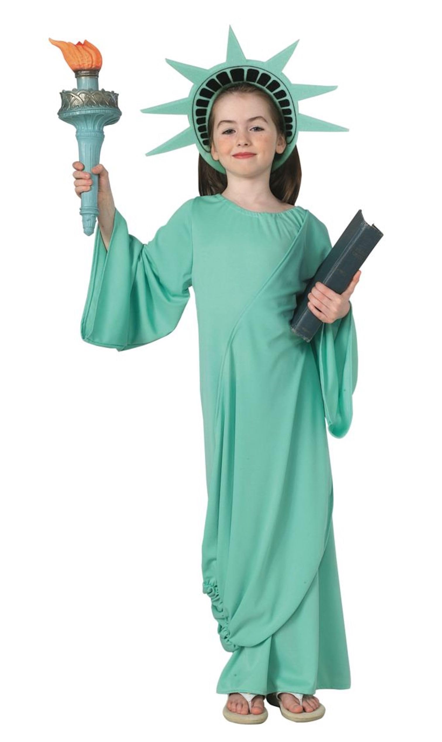 Rubies robe de la Statue de la Liberté vue frontale, déguisement confortable
