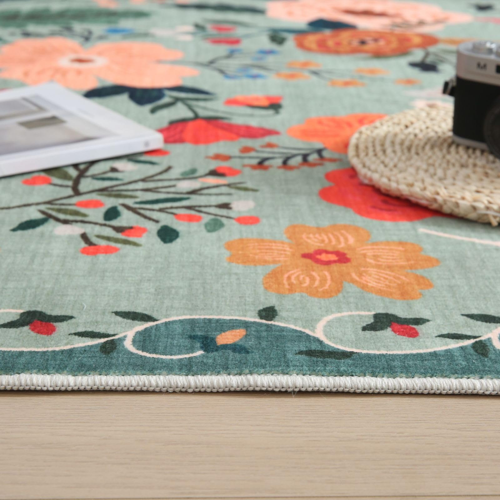 Rugcomf mise en scène dans une chambre boho créant ambiance chaleureuse et cosy