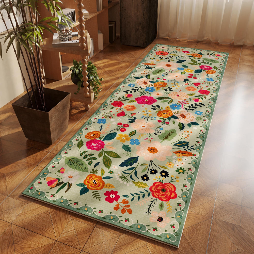 Rugcomf motif médaillon imprimé mettant en valeur détails décoratifs
