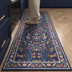 Rugcomf vue avant du motif floral vibrant apportant style et couleur