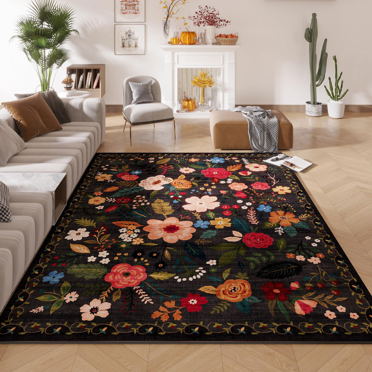 Rugcomf face avant du tapis 6x9 montrant motif vintage et style élégant