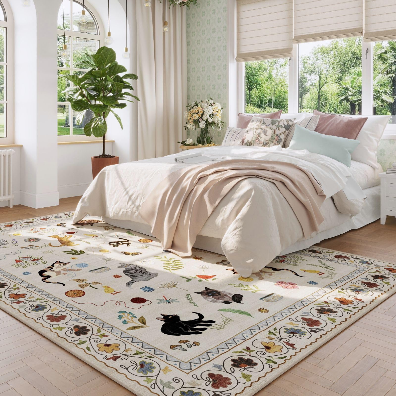 Tapis Rugcomf en situation salon offrant confort et style pratique