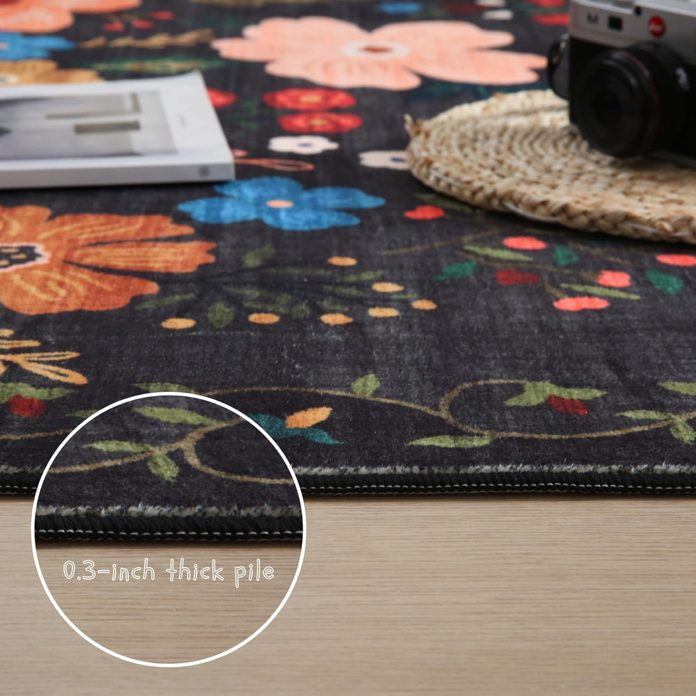 Rugcomf profil bas du tapis montrant épaisseur confortable et pratique
