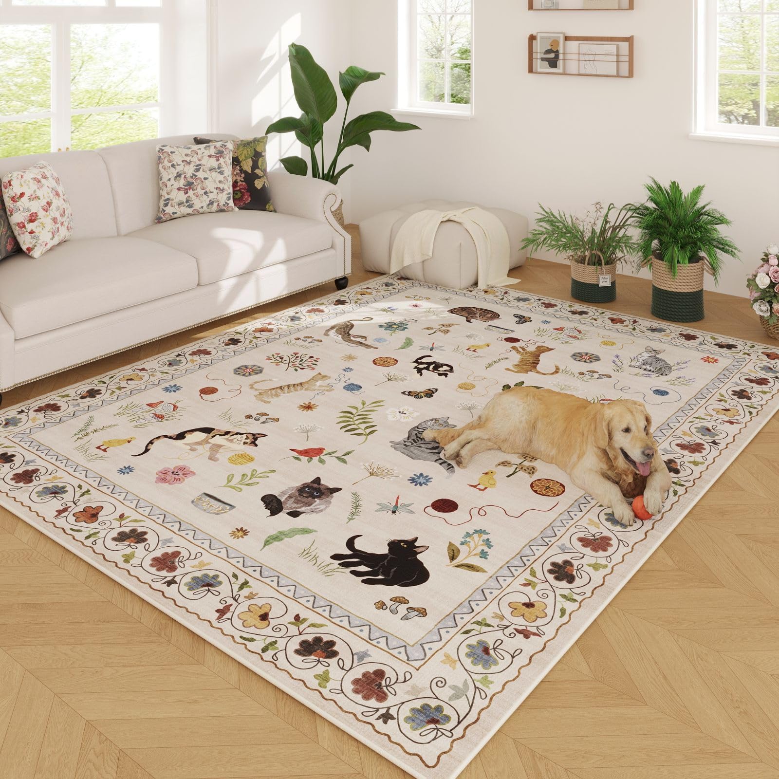 Gros plan motif Rugcomf pour détails nets et couleurs durables