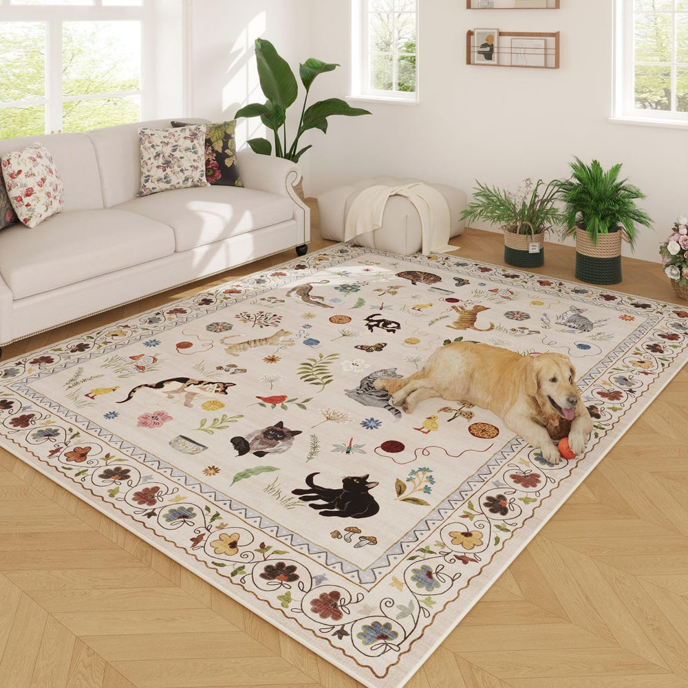 Gros plan motif Rugcomf pour détails nets et couleurs durables