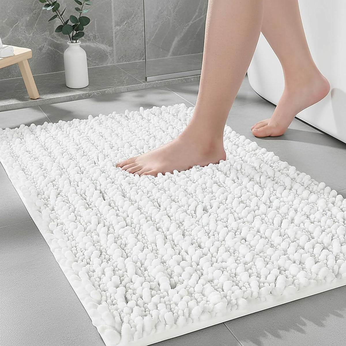Ruggnovea tapis bain face avant montrant surface moelleuse et confort