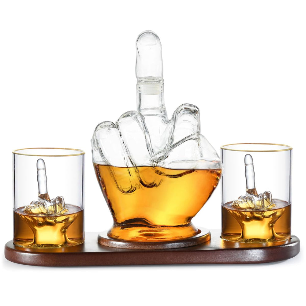RUGLUSH carafe face avant montrant le bouchon majeur et style audacieux
