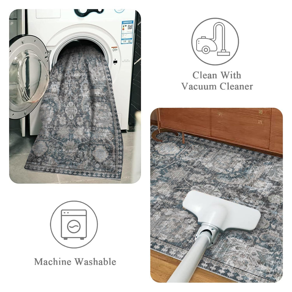 RUGSURE tapis installé en salon apportant style et facilité d'entretien
