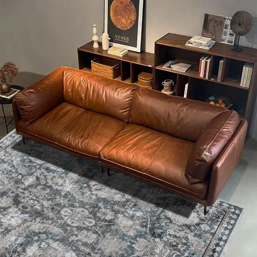 RUGSURE tapis plié prêt pour lavage en machine démontrant l'entretien simple