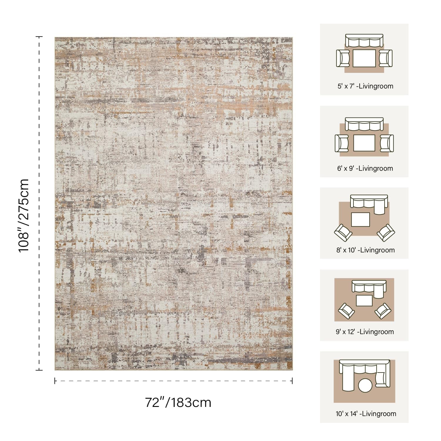 Rugxara épaisseur fine glissant sous meuble, gain d'espace pratique