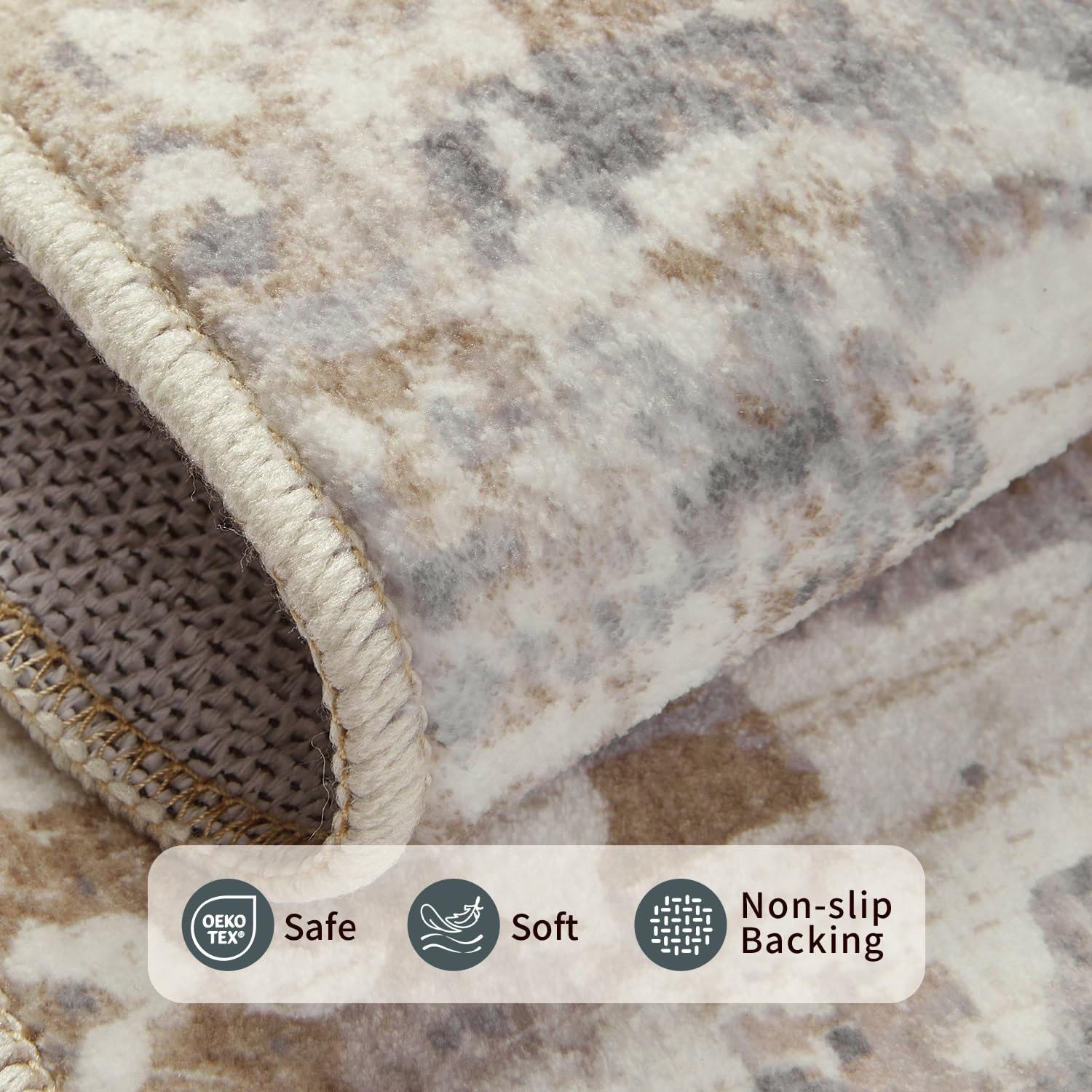 Rugxara tapis déroulé retrouvant sa forme sans plis visibles