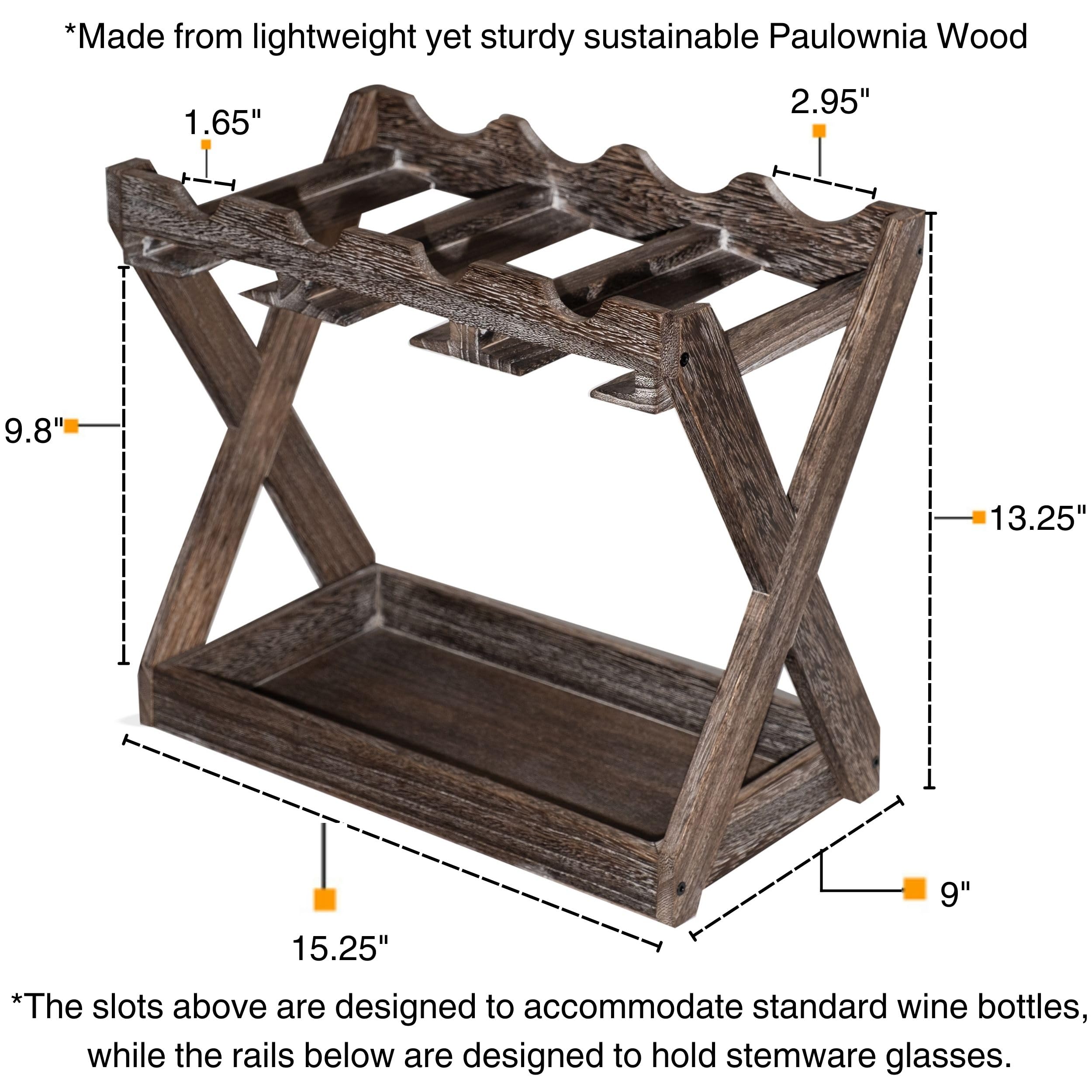 Rustic State détail de la finition noyer et étiquette élégante