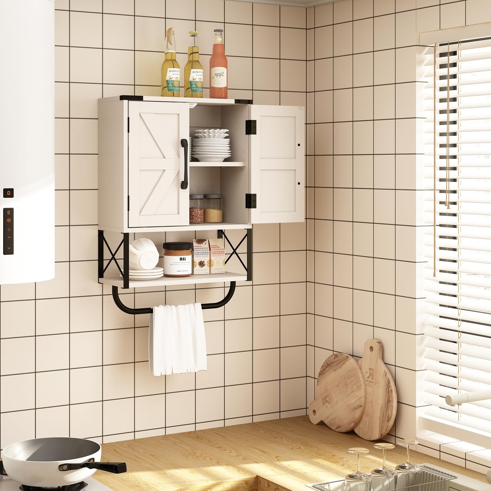 RUSTOWN support serviette amovible pour gain de place pratique