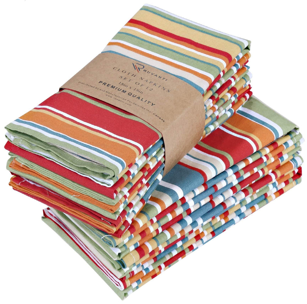 RUVANTI emballage avant montrant lot de 12 serviettes pour réutilisation