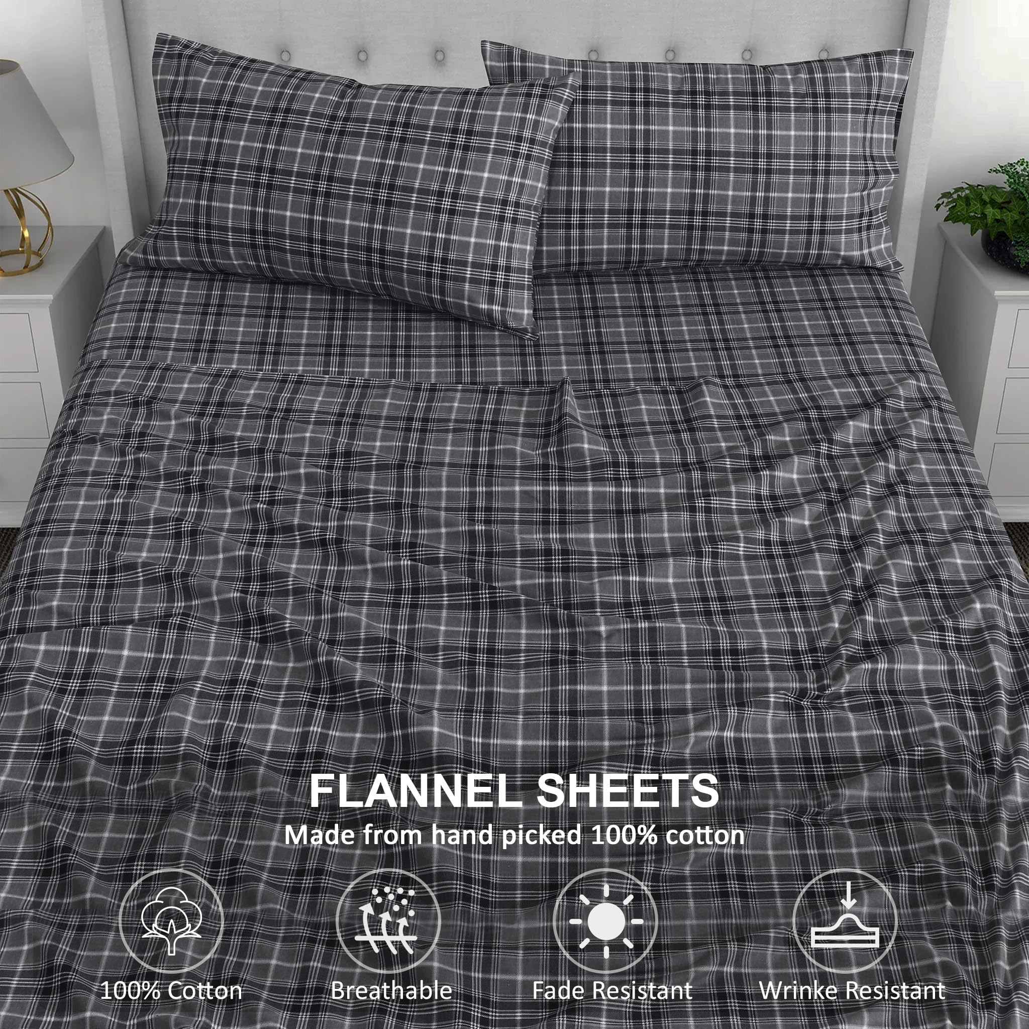 RUVANTI drap-housse bonnet profond 16 pouces, maintien sûr sur matelas épais