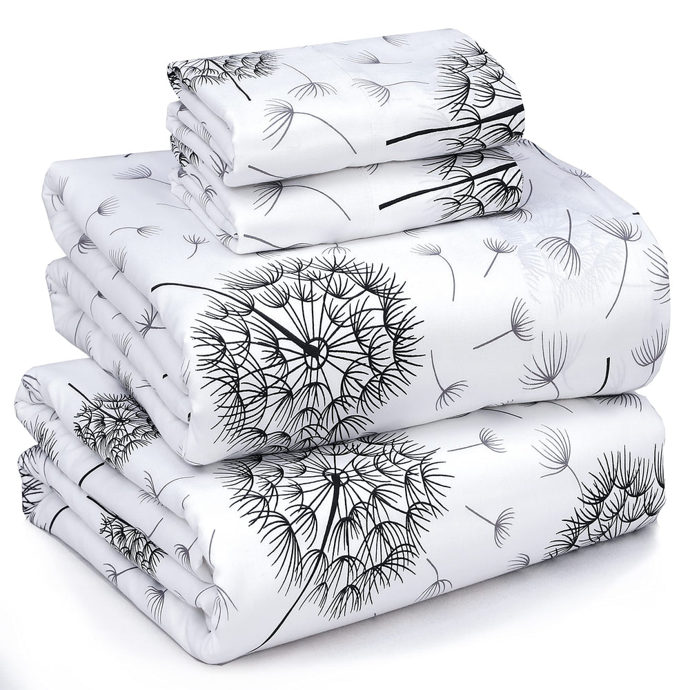 RUVANTI ensemble Dandelion posé sur lit, aspect frais et accueillant