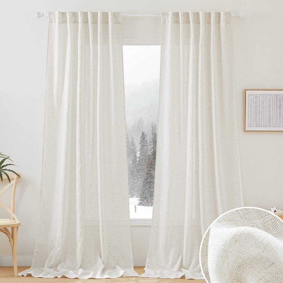 RYB HOME panneau 108 pouces face avant montrant coupe et couleur pour une déco raffinée