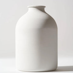 RyddeligHome grand vase blanc vu de face pour centre de table élégant