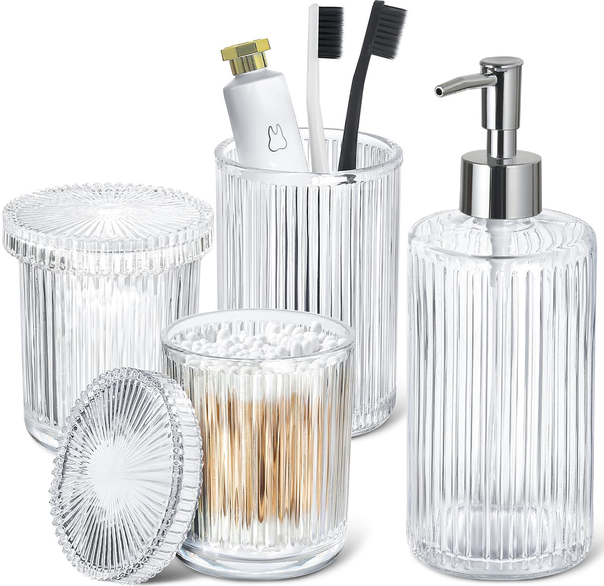RYTOXILO ensemble face avant en verre cannelé offrant élégance et organisation