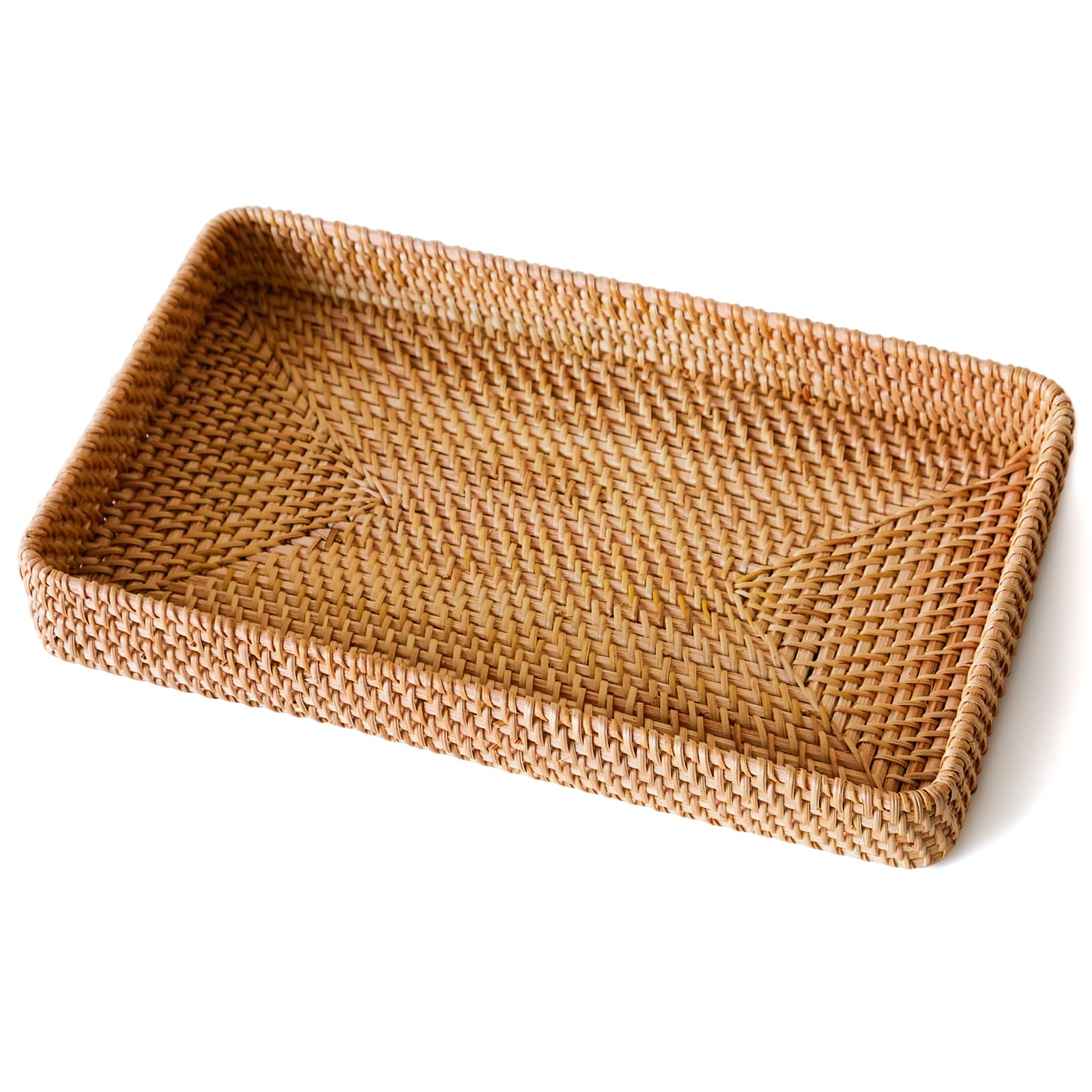 S310 plateau en rotin vue avant, style naturel et organisation pratique