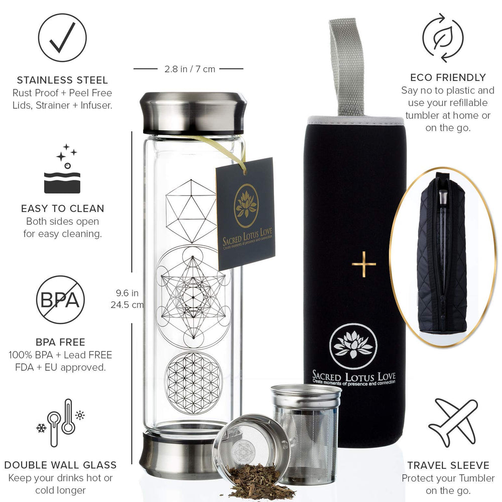 Sacred Lotus Love double paroi en verre, isolation et confort