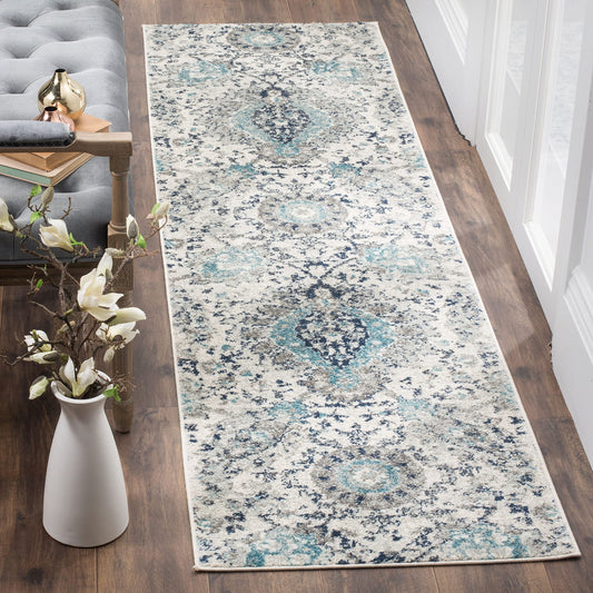 SAFAVIEH vue avant du tapis Madison montrant motif paisley et bénéfice esthétique