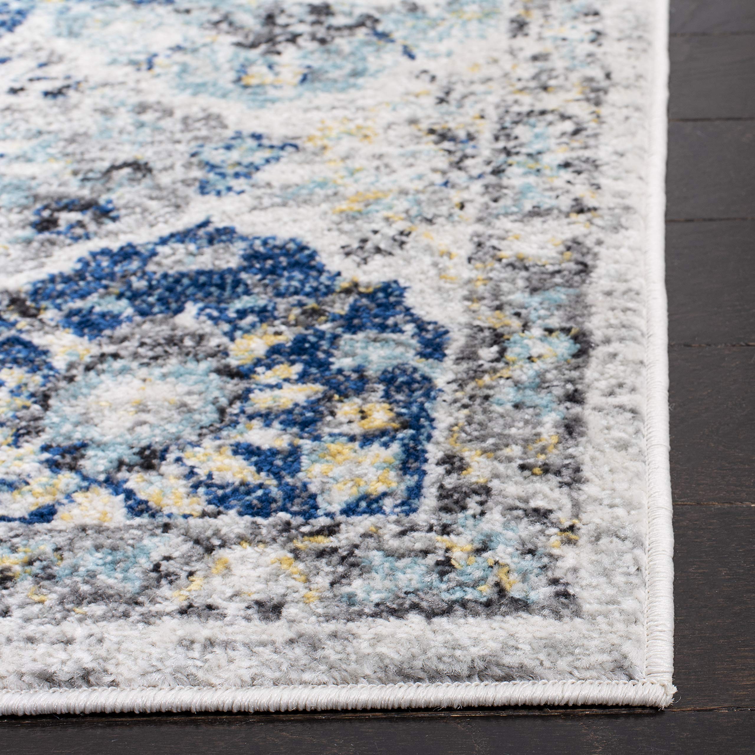 SAFAVIEH gros plan texture de la pile montrant fibres résistantes et entretien facile