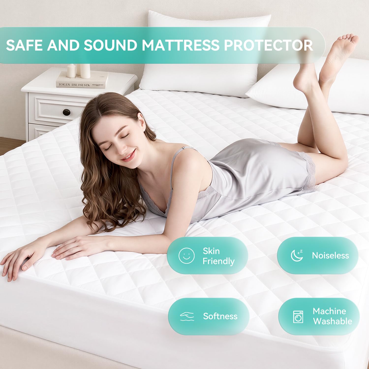 Safe and Sound gros plan du matelassage doux offrant confort et respirabilité