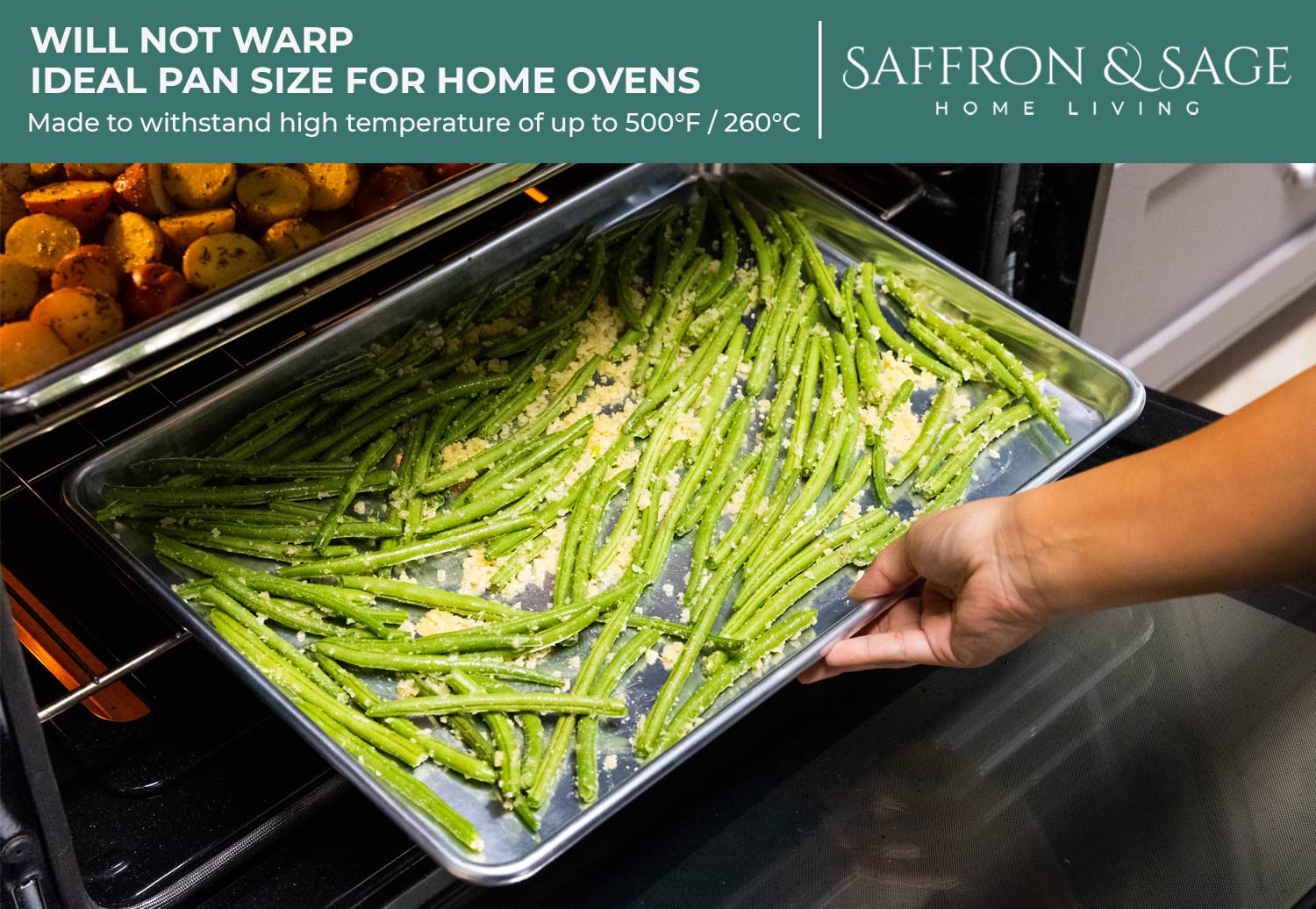 Saffron & Sage Home Living texture de surface sans revêtement pour cuisson uniforme