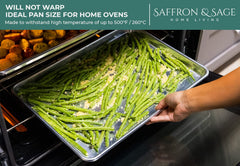 Saffron & Sage Home Living texture de surface sans revêtement pour cuisson uniforme