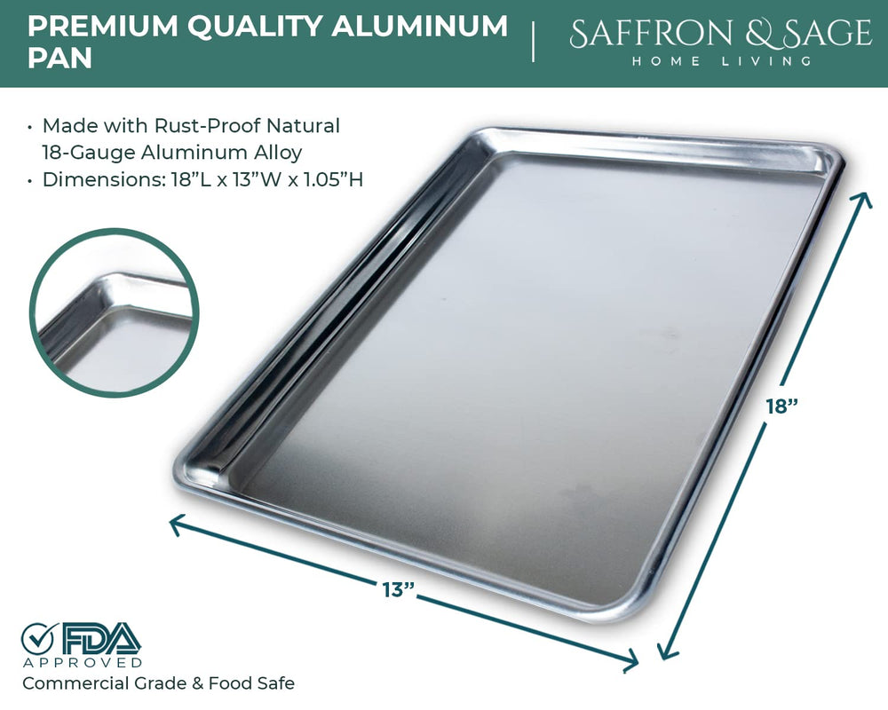 Saffron & Sage Home Living pâtisserie sheet cake démontrant conductivité thermique