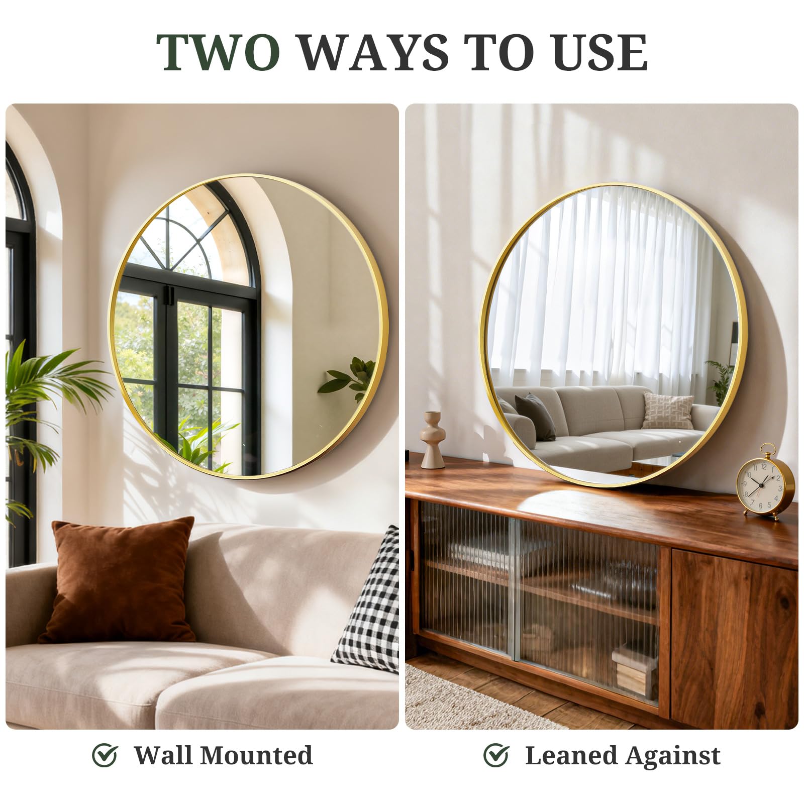 SageNest miroir en situation salle de bain, illumine et agrandit l'espace