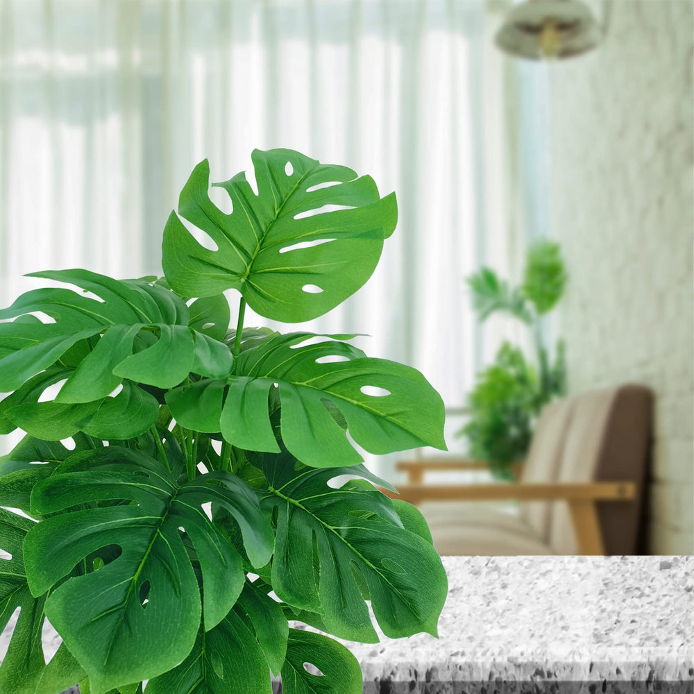 SAJANDAS Monstera sur bureau ajoutant verdure sans entretien