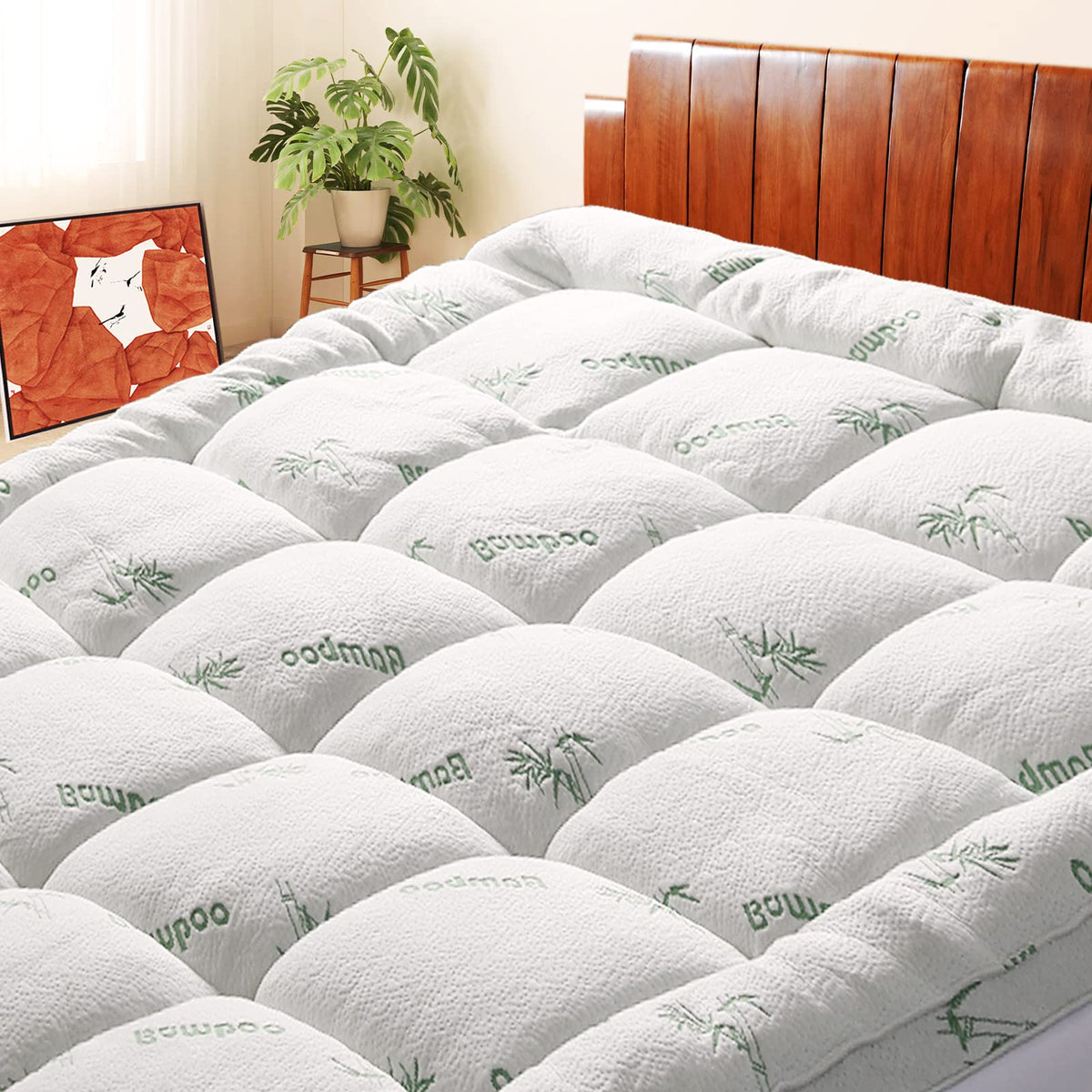 SakuraHome surmatelas vue avant emballage montrant confort et qualité