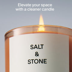 Salt & Stone gros plan cire coco-soja montrant texture propre et diffusion