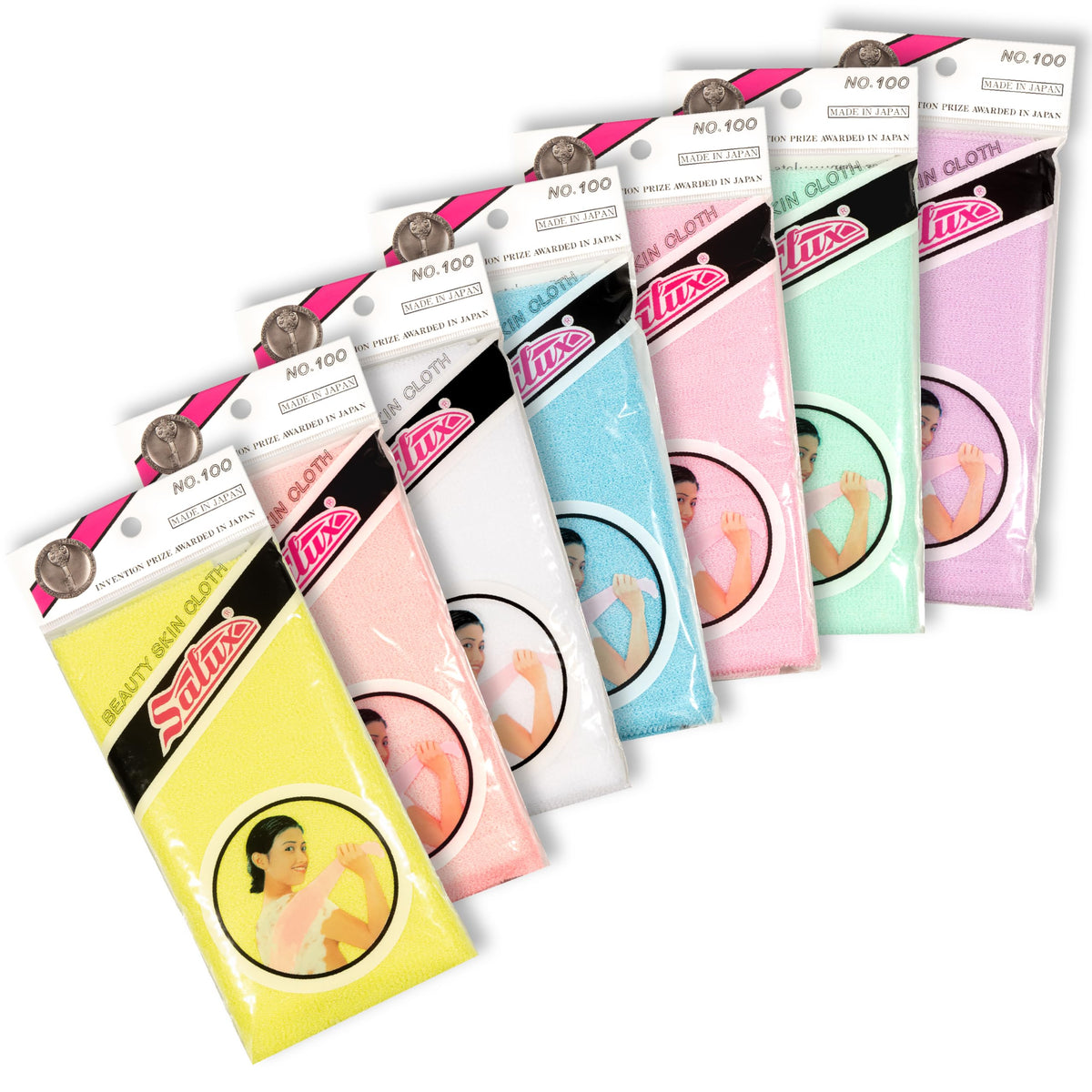 SALUX serviette rose vue de face absorbation rapide