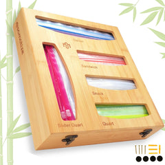 SAMATIZE face avant du range-sachets en bambou organisation immédiate